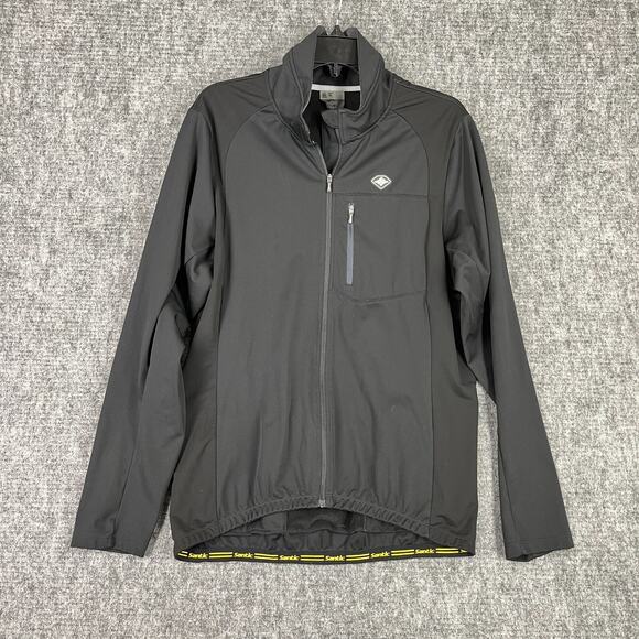 Santic Jacket Mens XL Gray Cycling‎ Biking Zip Up Windproof Pockets Collar - Picture 1 of 7